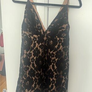 Free People Black Lace Mini Dress